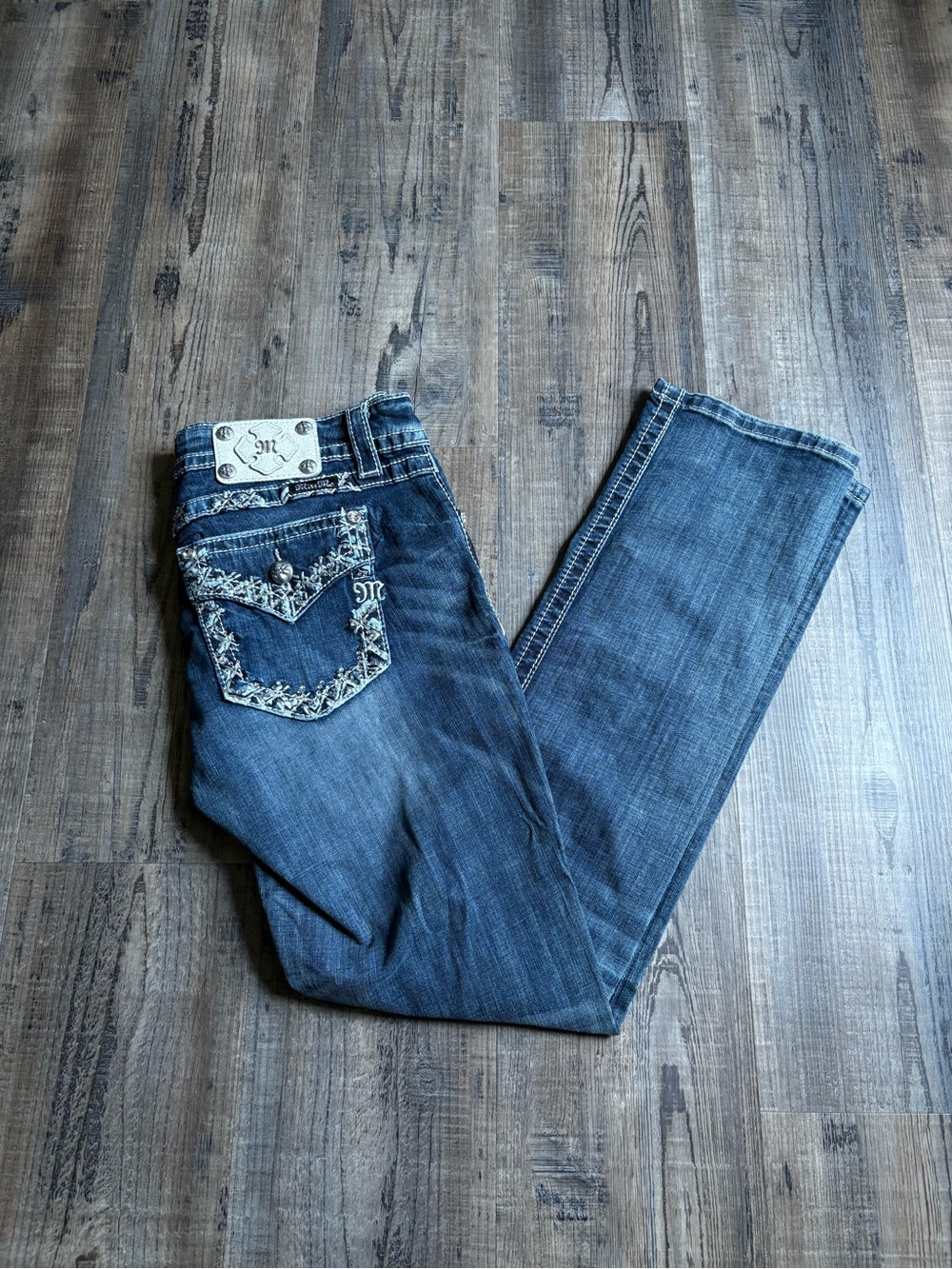 Miss Me Easy Cuffed Straight Jeans